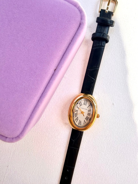 Black Cartier Watch