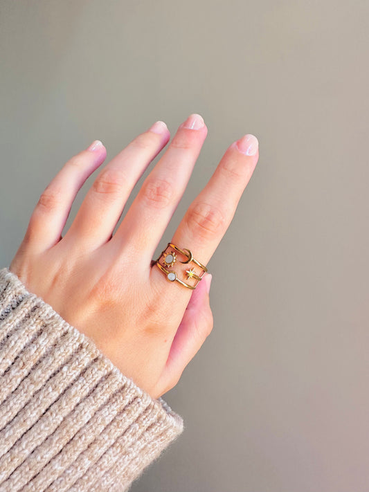 Gold Crescent Ring