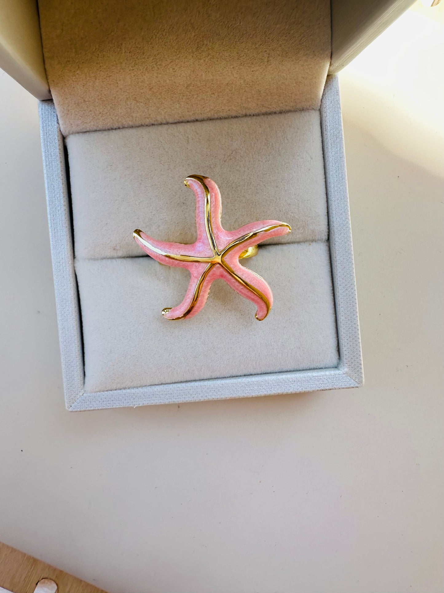 Star Pink Ring stainless steel