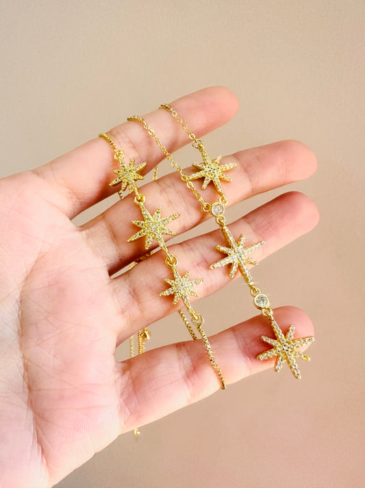 Gold-Plated Bracelet & Necklace Set