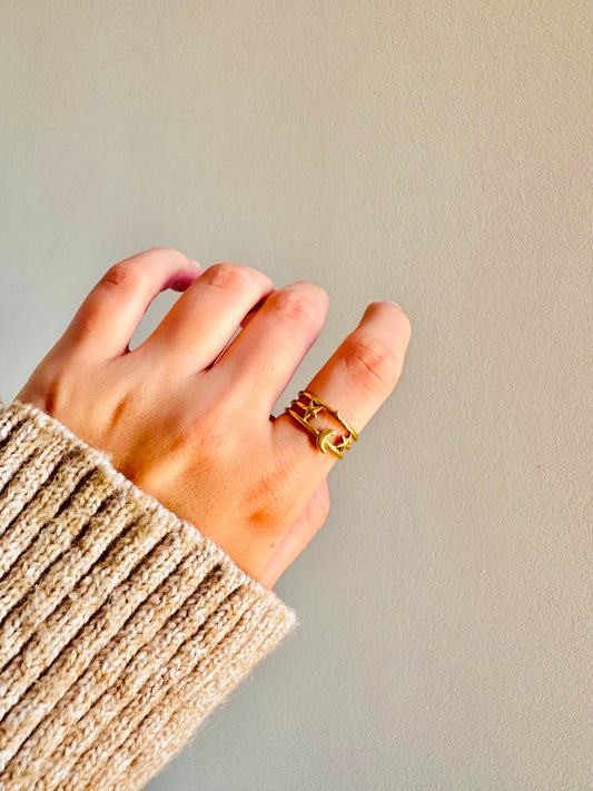 Moon Crescent Stainless Steel Ring