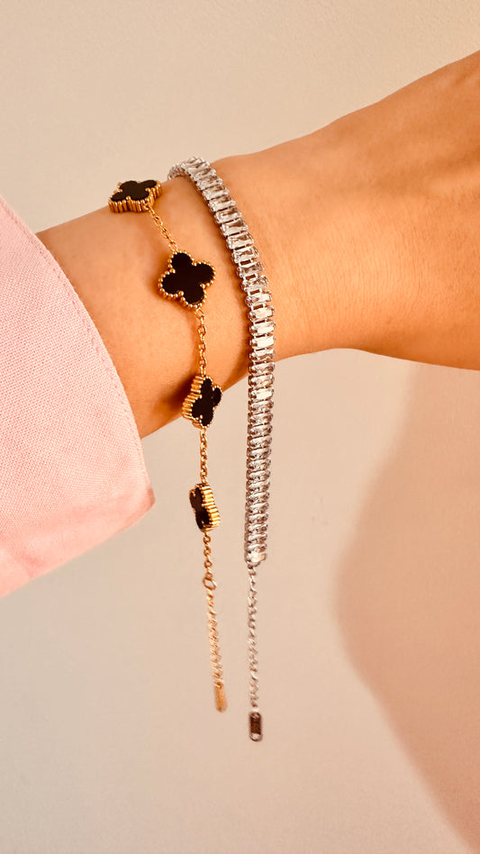 Van Cleef & Tennis Bracelet Set – Stainless Steel