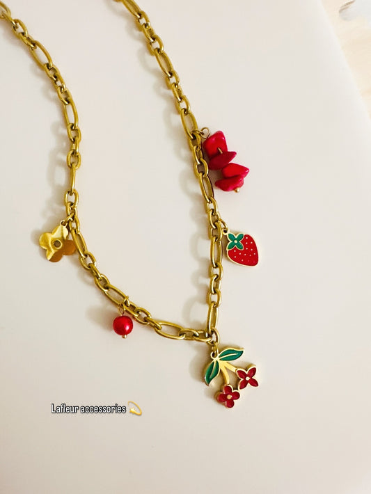 Red Rose Necklace 🌹✨