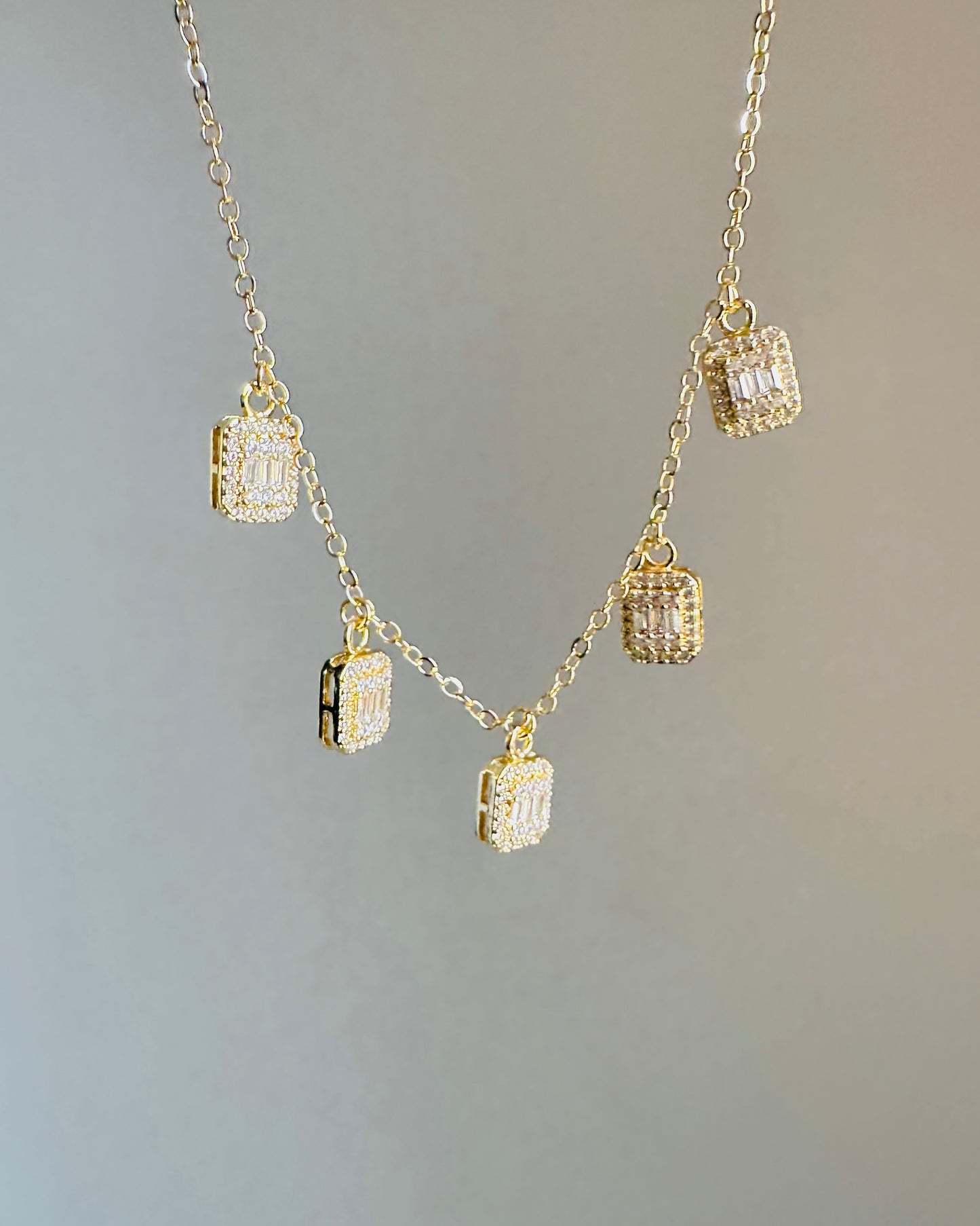Stone Necklace – Gold Plated