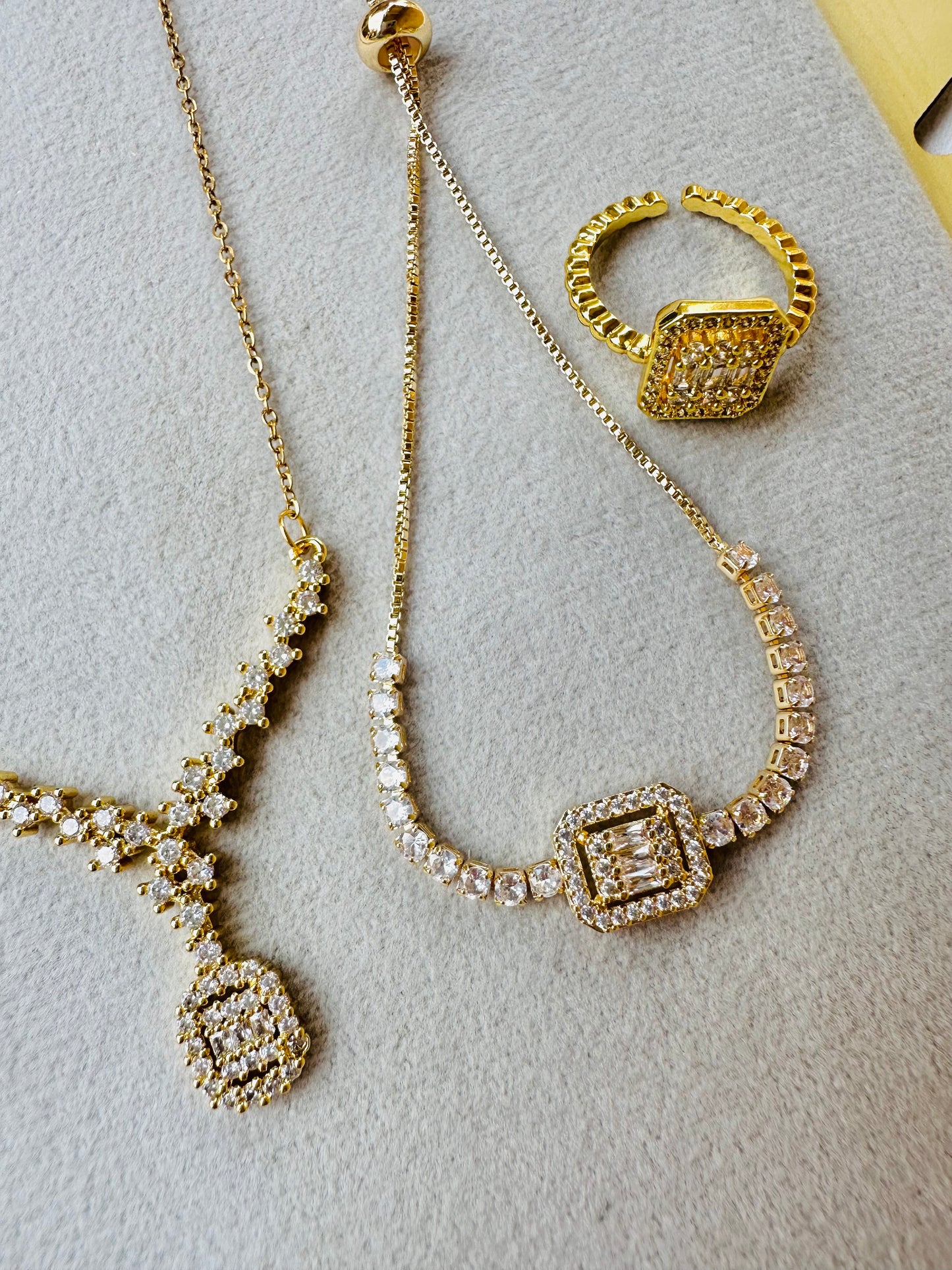 Matching Set: Necklace, Bracelet & Ring