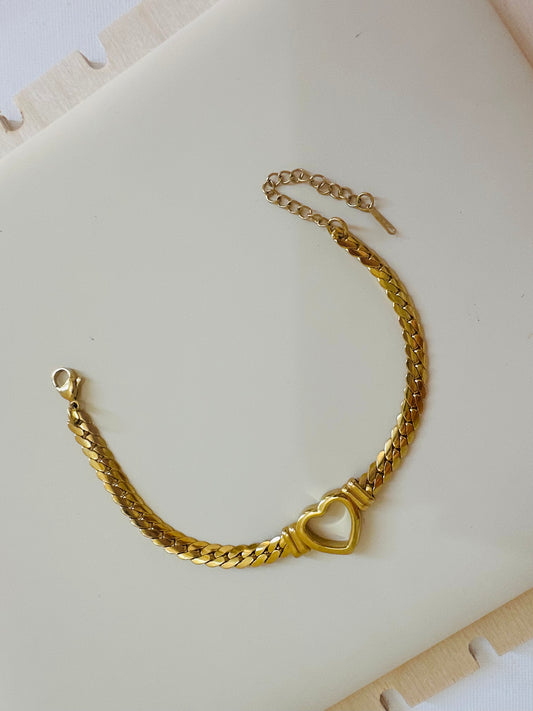 Gold Heart Bracelet