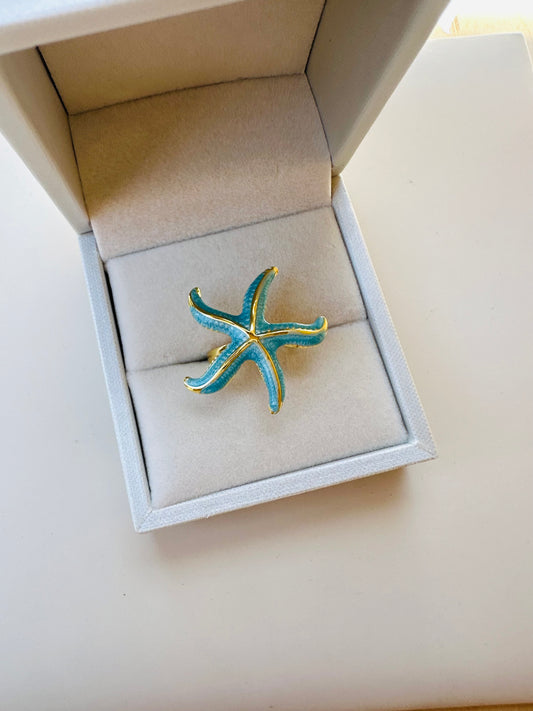 Blue Stra Ring stainless steel
