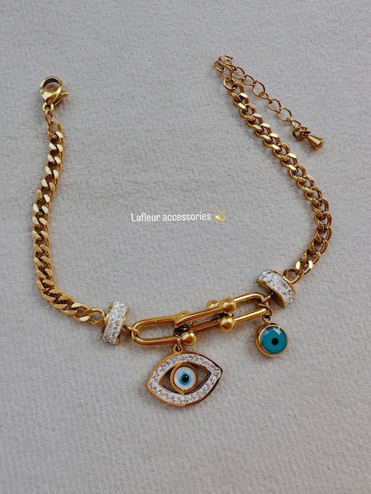 Gold Eye Bracelet