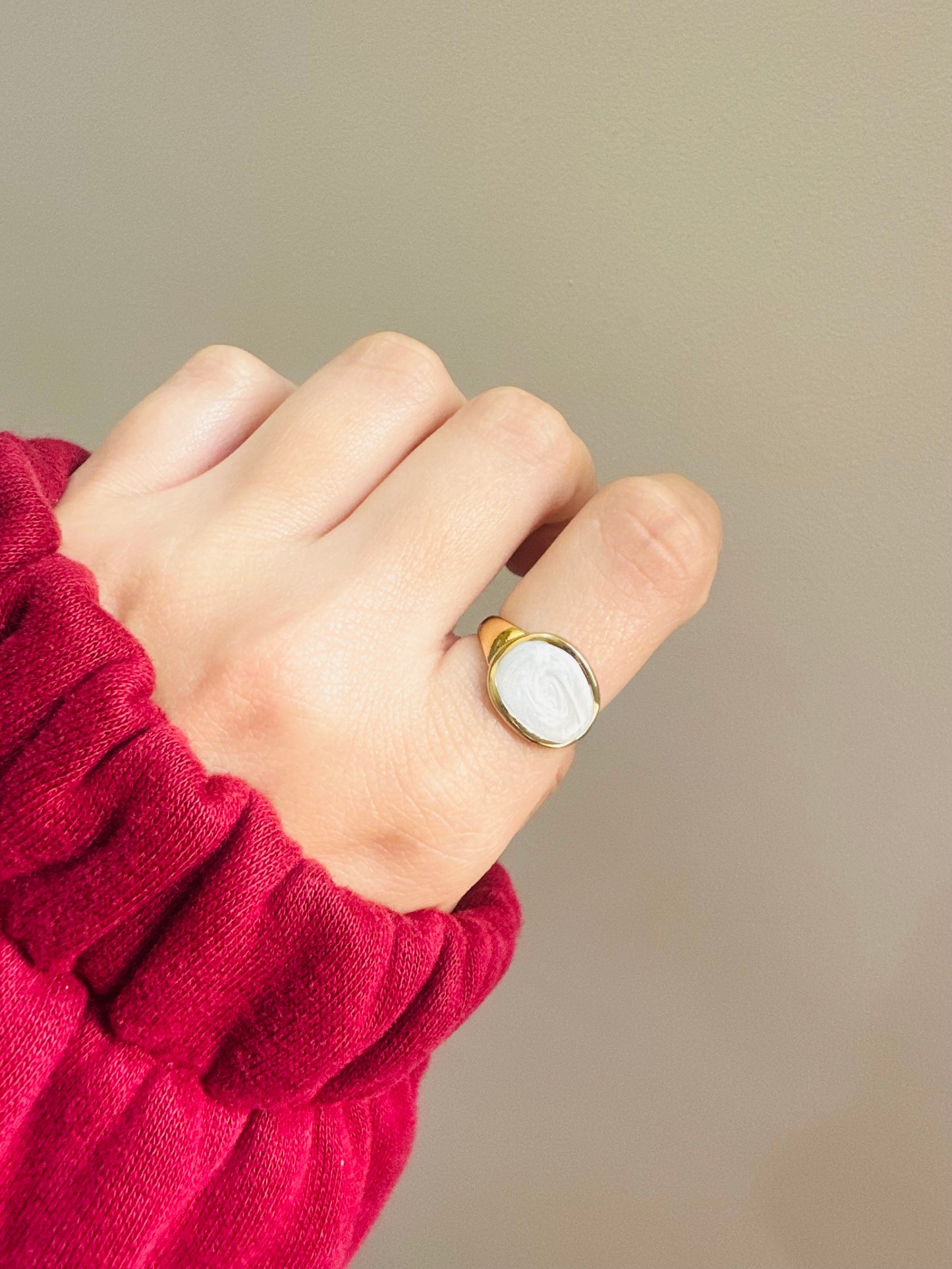 Elegant White Ring