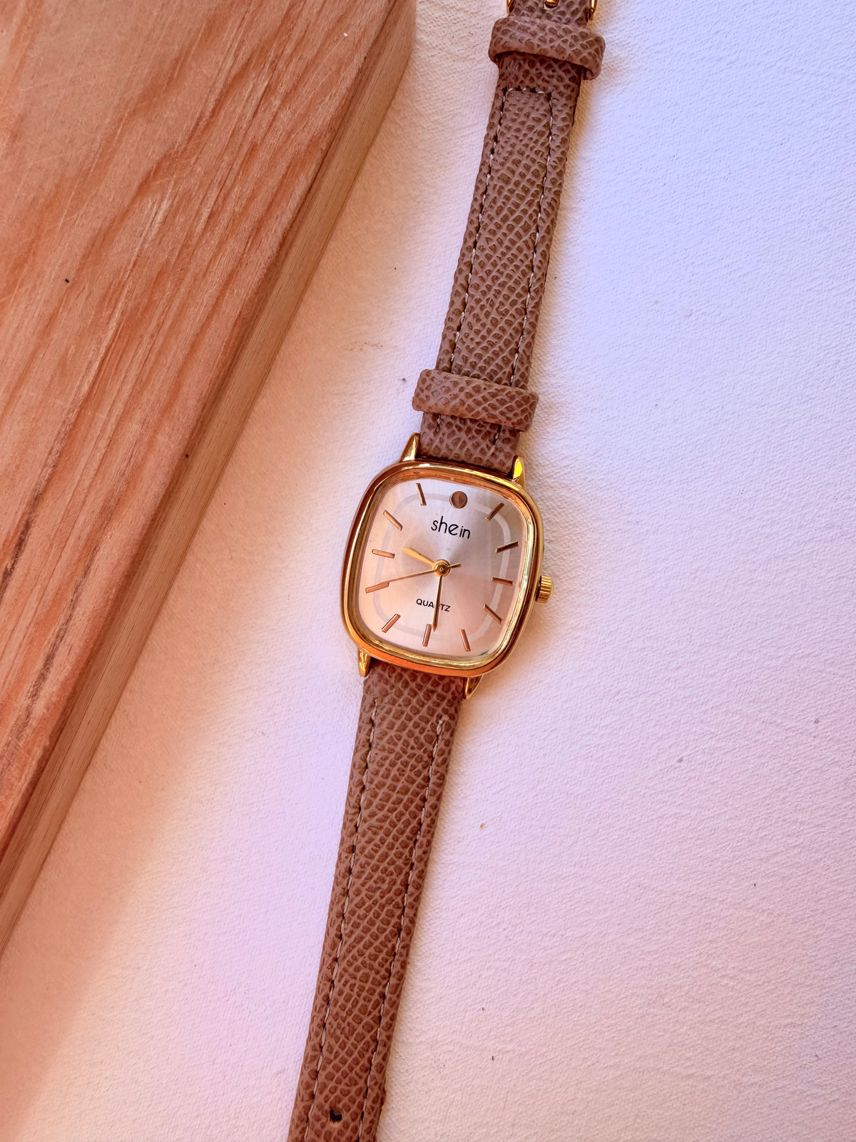 Beige Leather Watch
