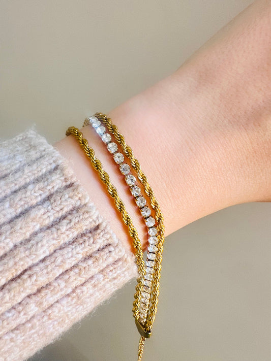 Elegant Crystal Initial Necklace