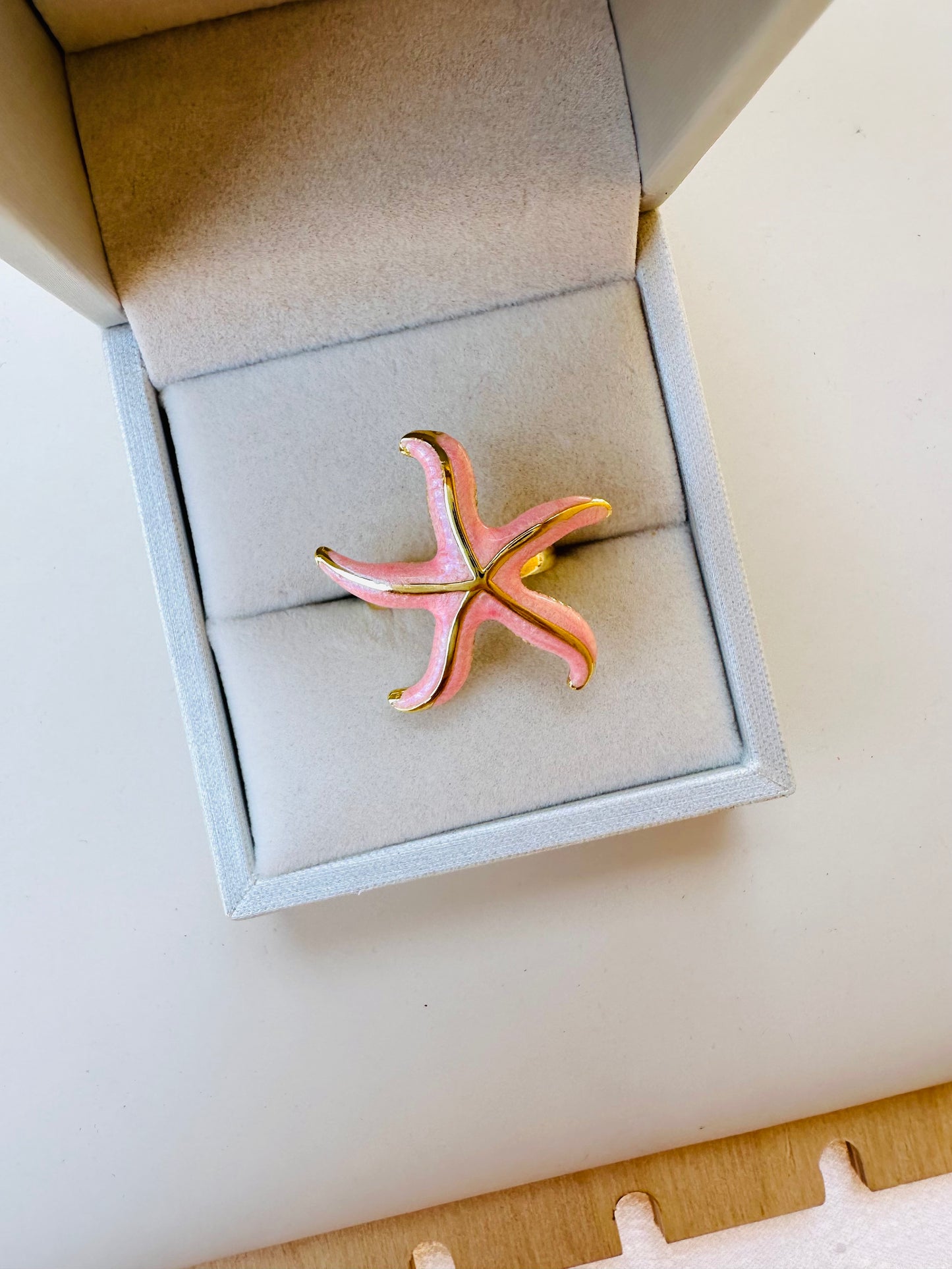 Star Pink Ring stainless steel