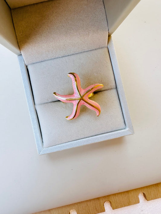 Star Pink Ring stainless steel
