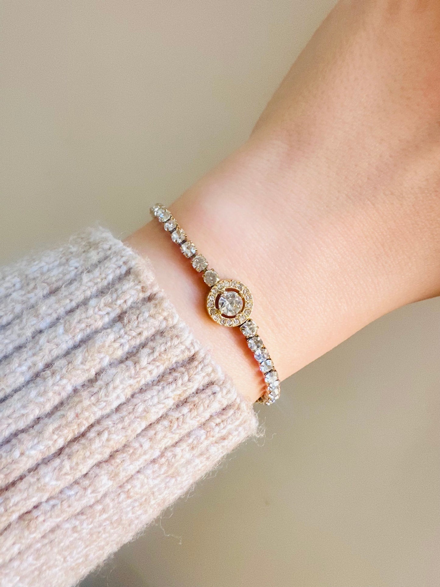 Crystal Initial Necklace