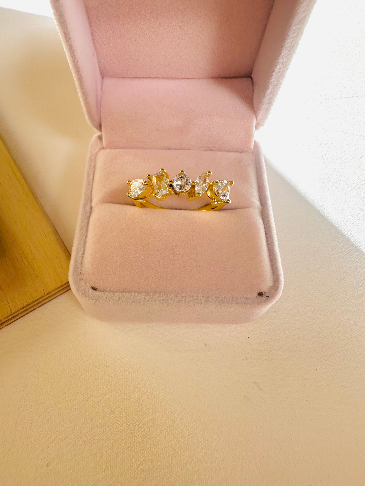 Gold Plated Stone Ring