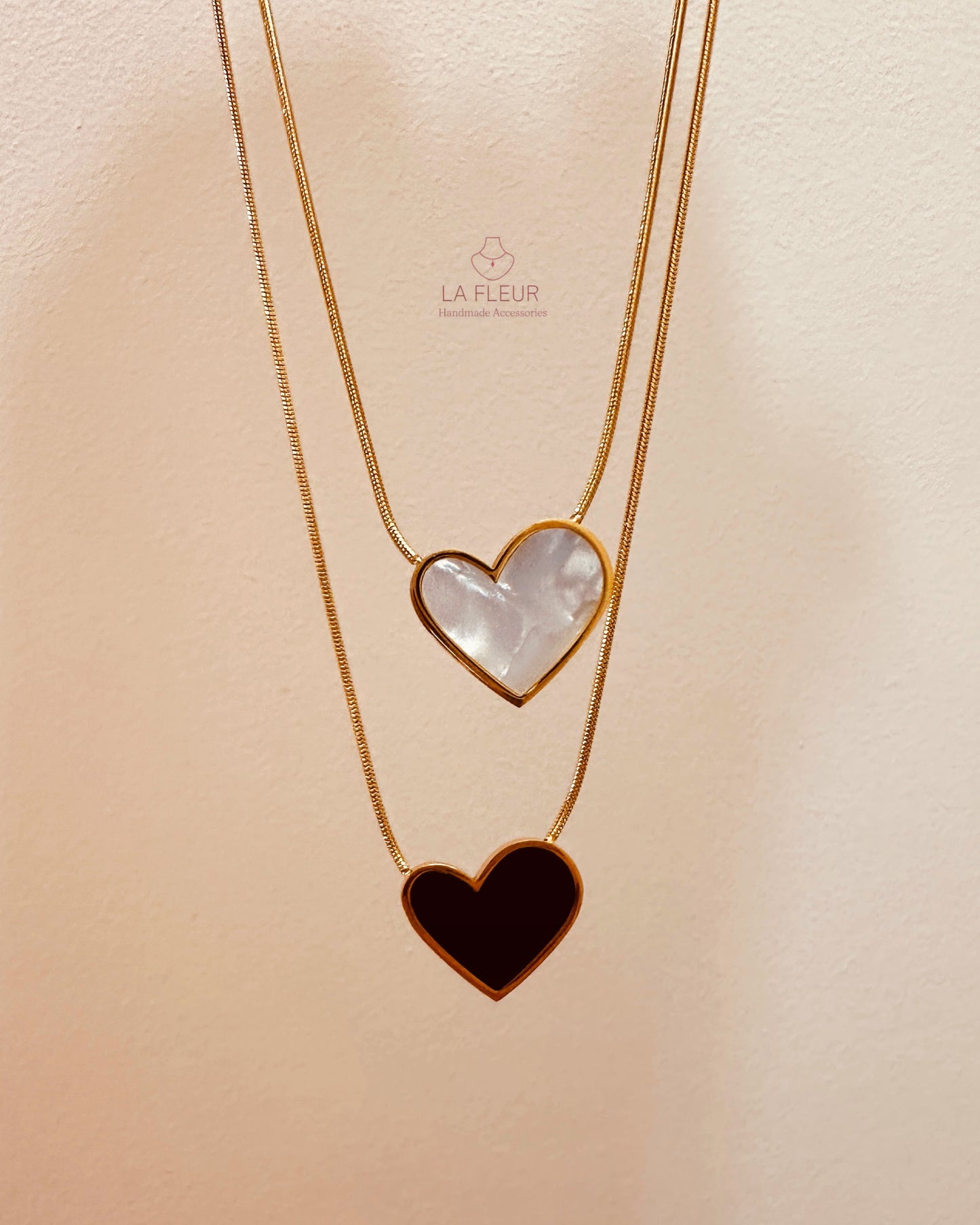 Double Heart Necklace – Stainless Steel