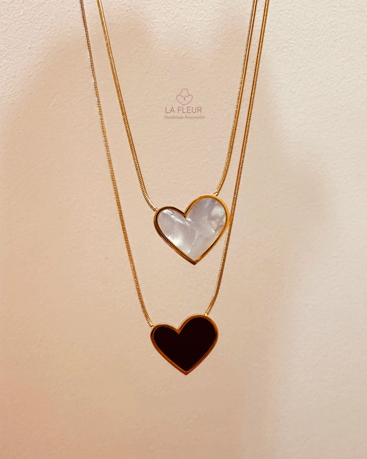 Double Heart Necklace – Stainless Steel