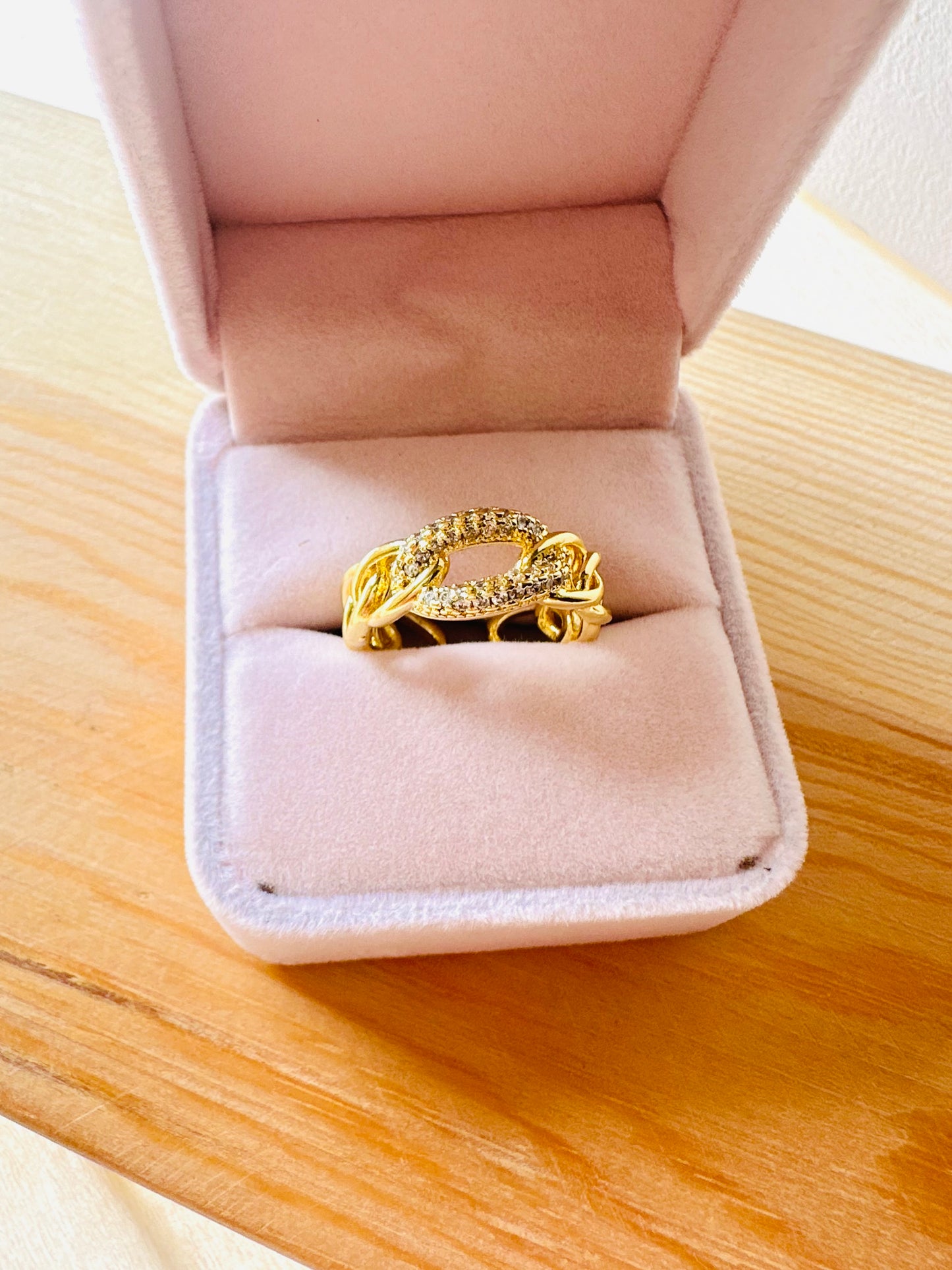 Gold Plated Stone Ring